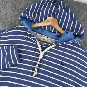 The Black Dog Hoodie Mens Small Blue White Stripe Martha's Vineyard Graphic